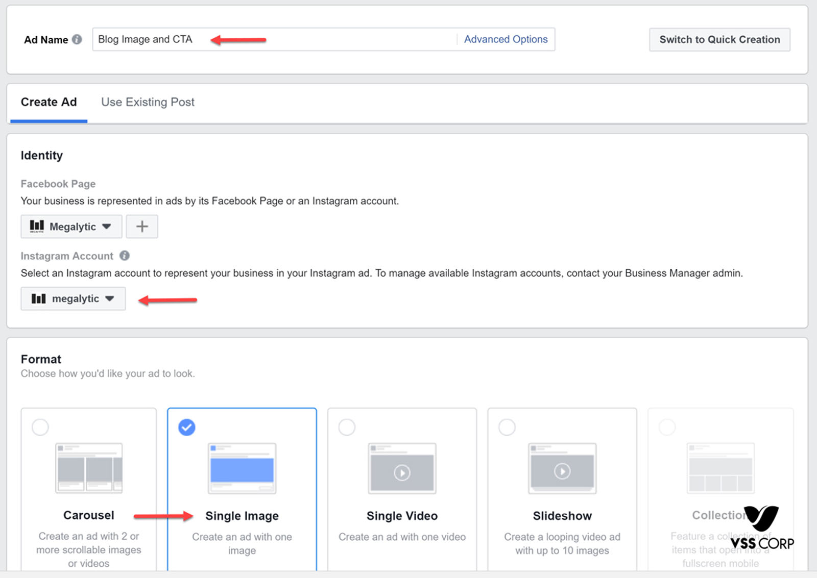 Đầu tiên, bạn truy cập vào tài khoản facebook của bạn như bình thường, nhìn bên góc phải có dấu mũi tên xuống, click vào và chọn Create Ads
