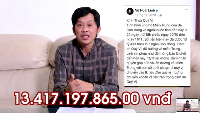 Ảnh từ video của nghệ sĩ Hoài Linh ngay 24.5